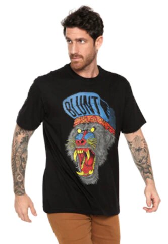 Crazy Monkey Black T-Shirt