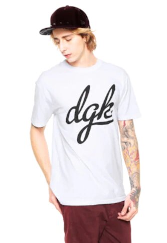 White DGK Script Tee